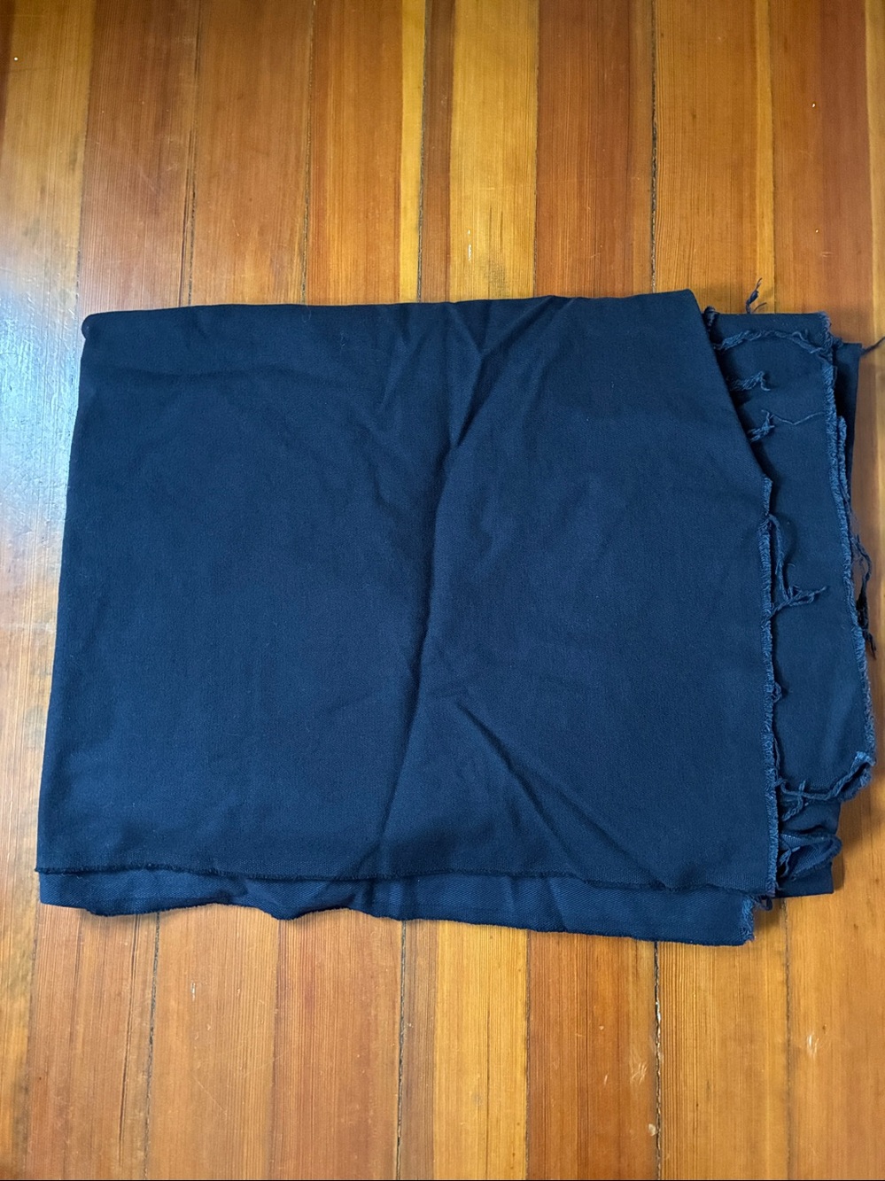NWOT denim fabric 2 yards dark navy